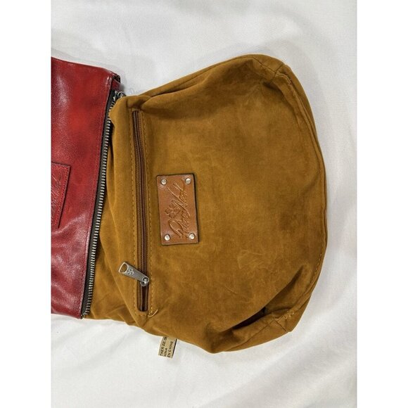 PATRICIA NASH Valerie Ruby Red Leather Wristlet Clutch Purse - Picture 9 of 12